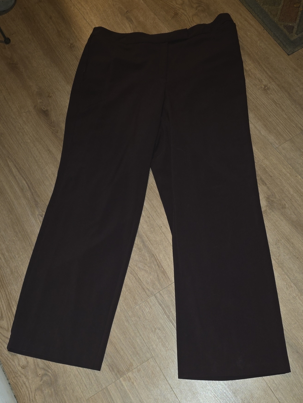 Lands' End Wide-Leg Pants in Dark Brown